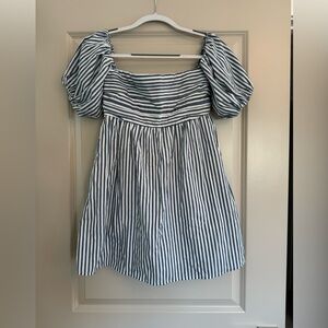 Abercrombie & Fitch Emerson Poplin Sleeve Mini Dress